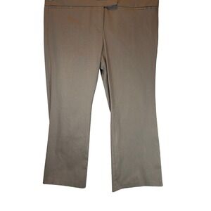 TORRID Womens Plus 26 Brown Structured Wide Leg Trousers Stretch Workwear Office